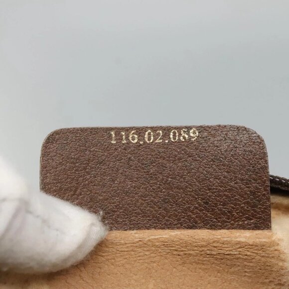 GUCCI GG Supreme Web Sherry Line Bag PVC Beige Gold - Picture 10 of 16